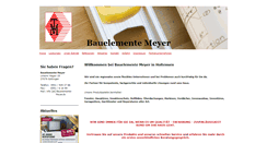 Desktop Screenshot of bauelemente-meyer.de